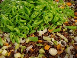 Lentils and peas.